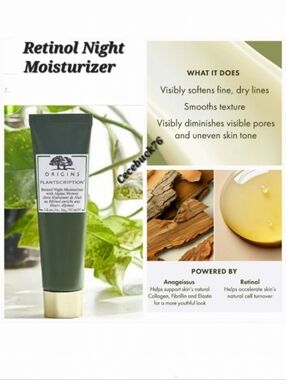 🌺Origins Plantscription Retinol Night Moisturizer with Alpine Flower